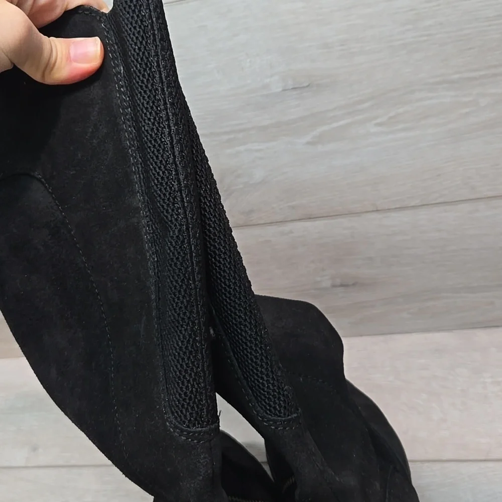 Born Black Women's Brandenbu TallWedge Boots Shoes Sz 8